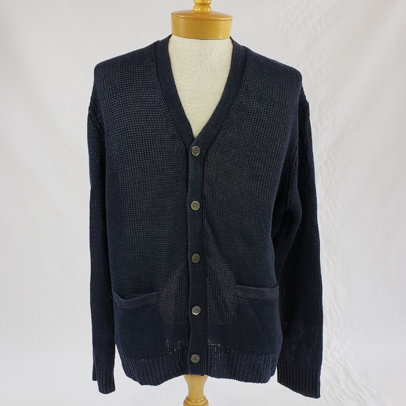 POLO RALPH LAUREN M XL CARDIGAN SWEATER LINEN NWT - Picture 3 of 8
